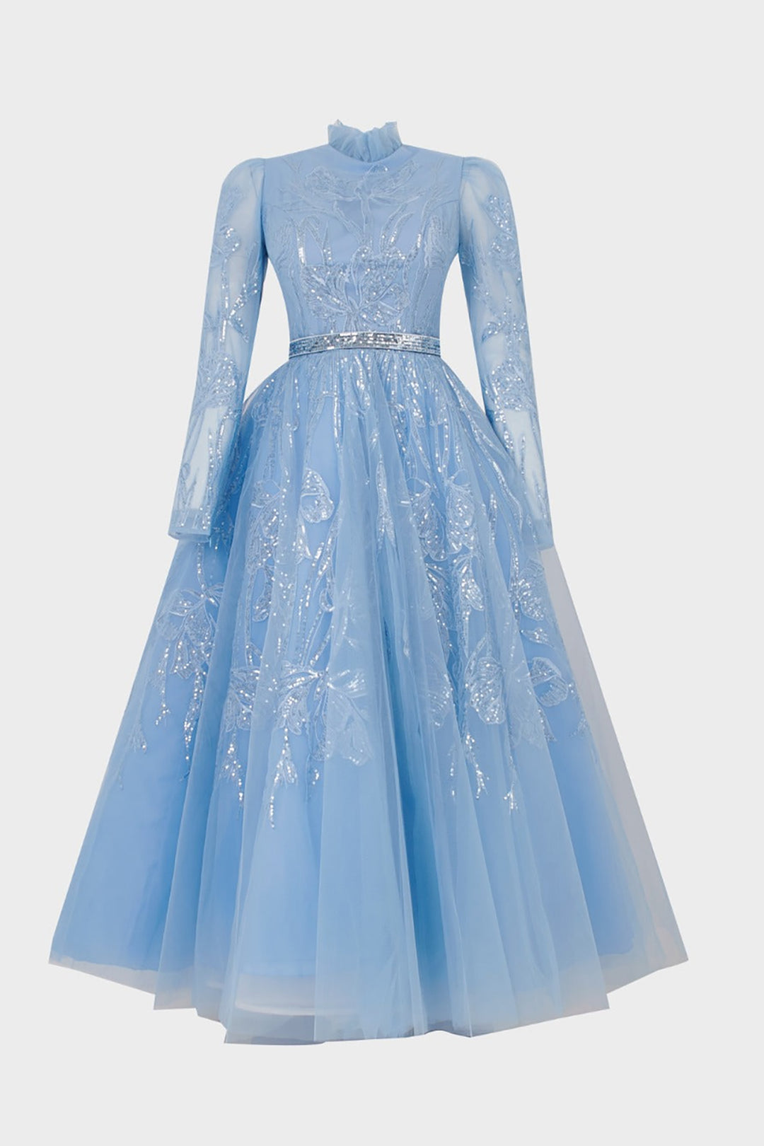 Flared Emerald Tulle Dress