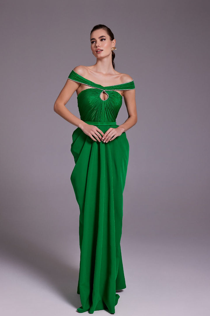 Off-The-Shoulder Column Dress