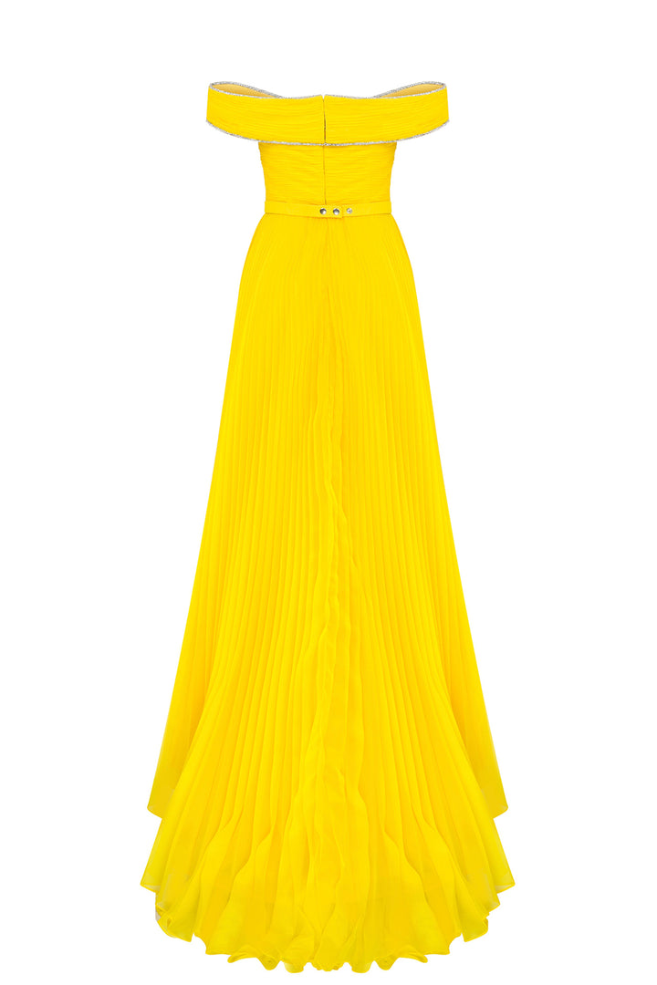 Off-The-Shoulder Column Dress