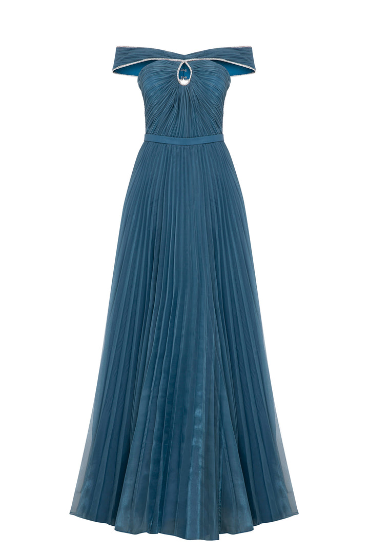 Off-The-Shoulder Column Dress