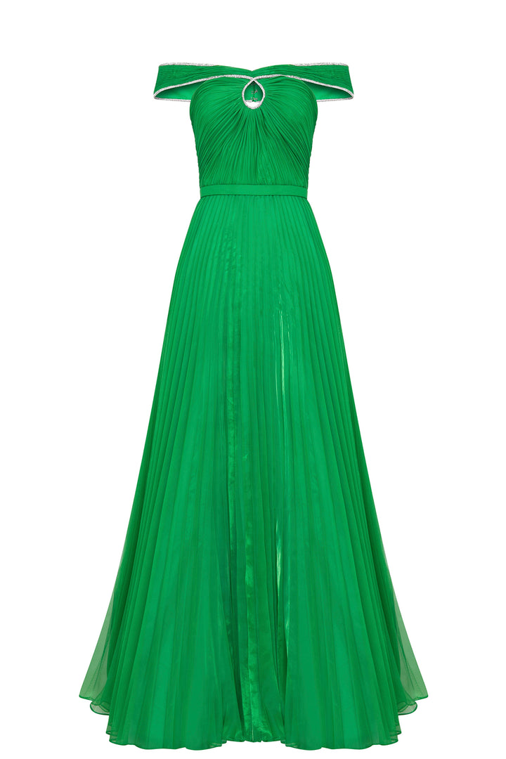 Off-The-Shoulder Column Dress