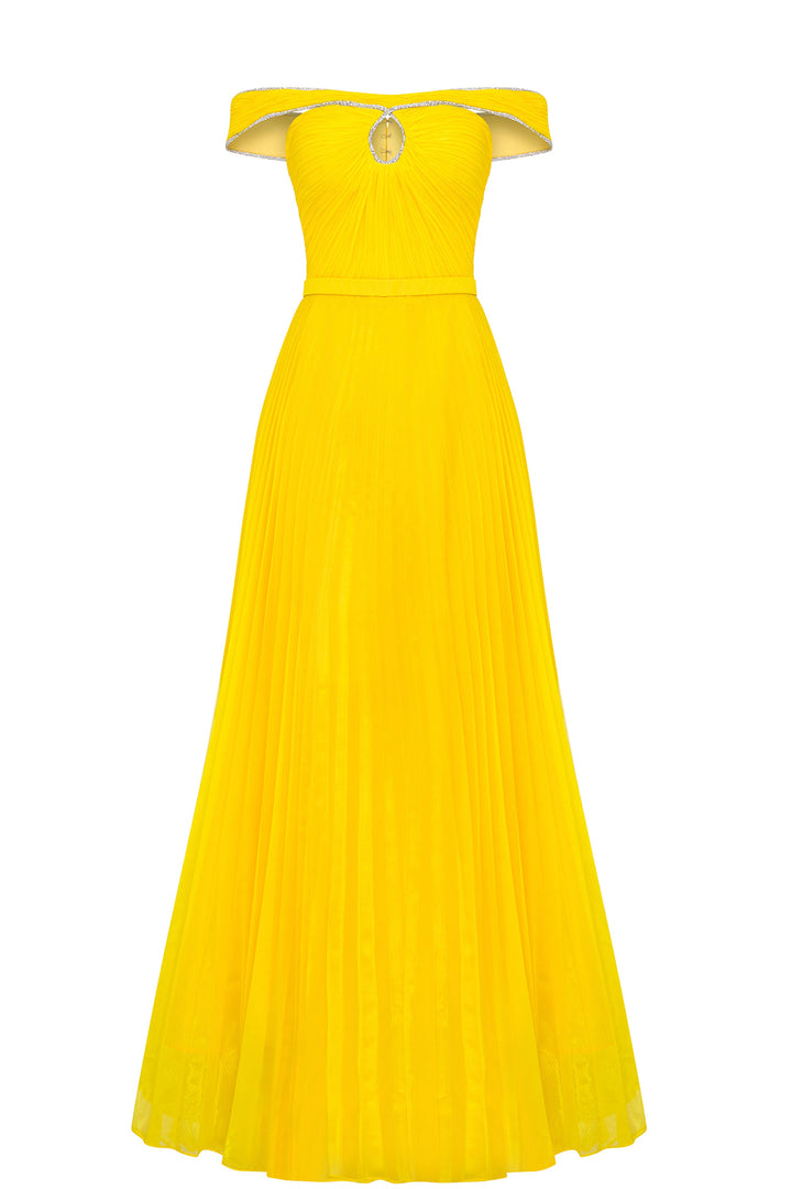 Off-The-Shoulder Column Dress