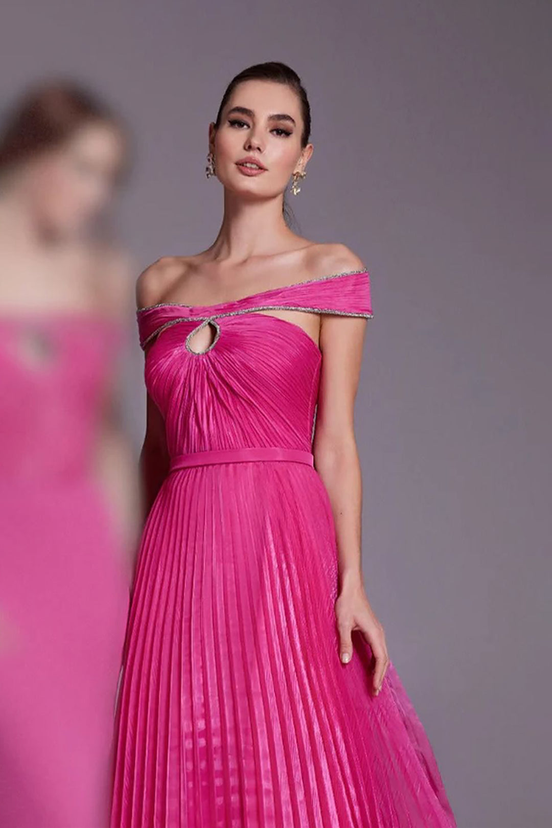 Off-The-Shoulder Column Dress