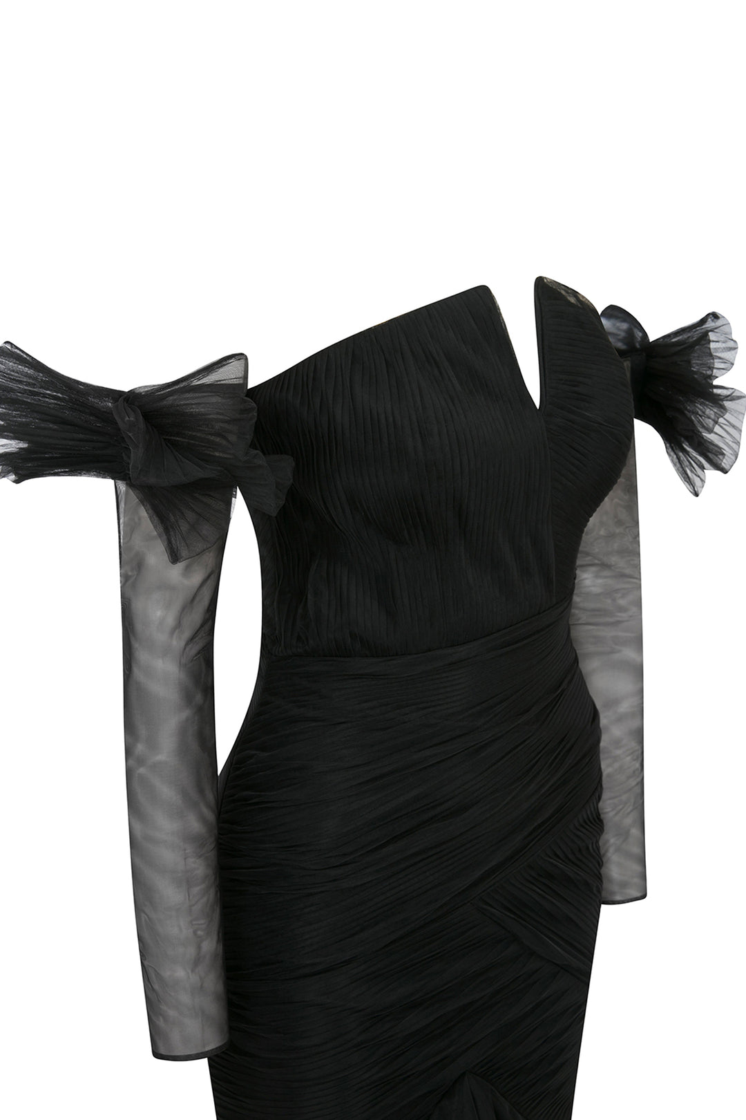 Mermaid Tulle Layered Dress with Gloves