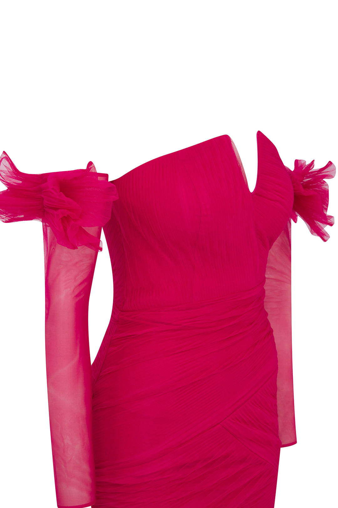 Mermaid Tulle Layered Dress with Gloves