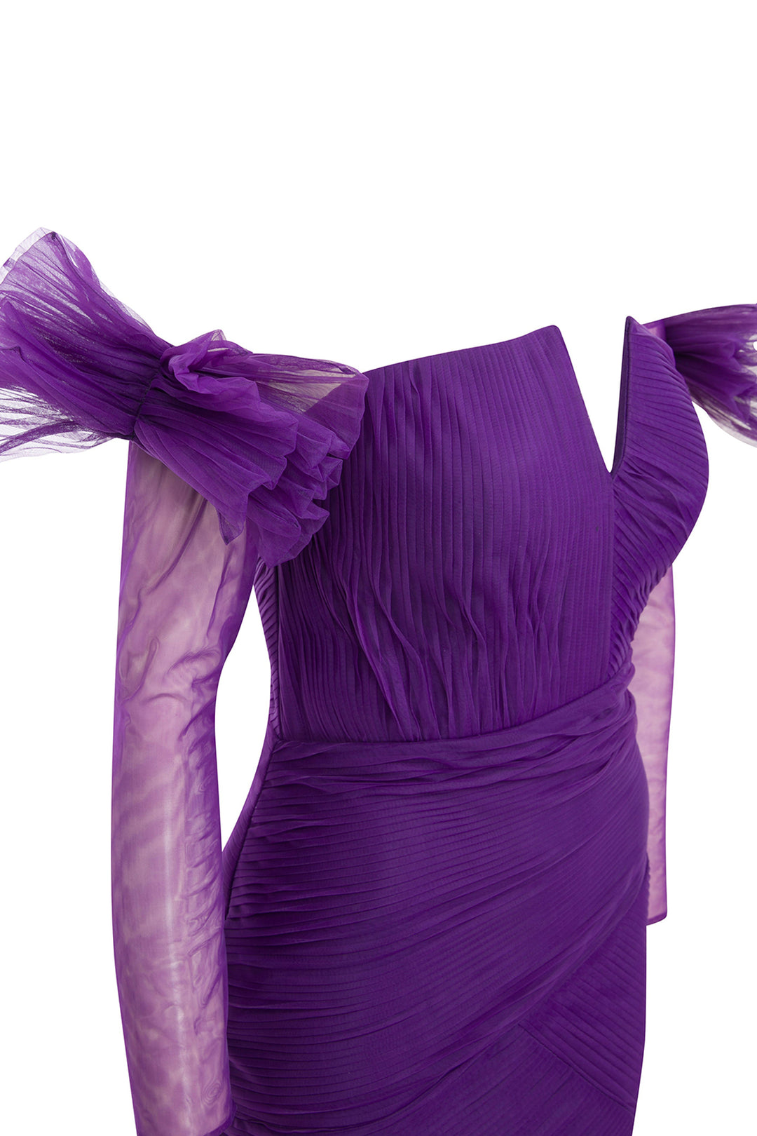 Mermaid Tulle Layered Dress with Gloves