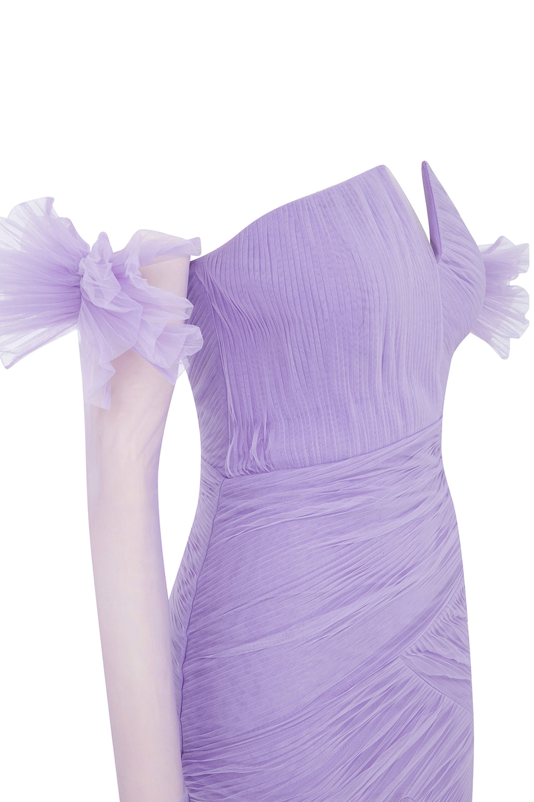 Mermaid Tulle Layered Dress with Gloves