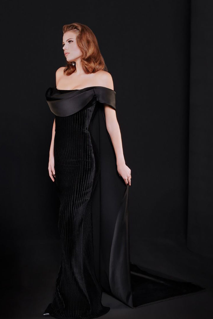 Off-The-Shoulder Corseted Dress