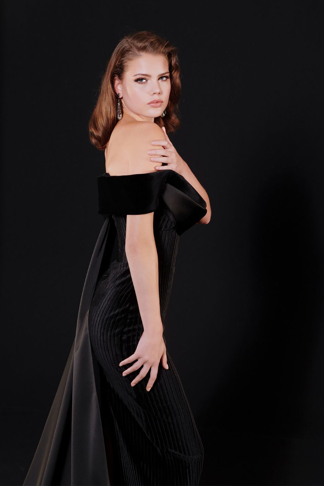 Off-The-Shoulder Corseted Dress