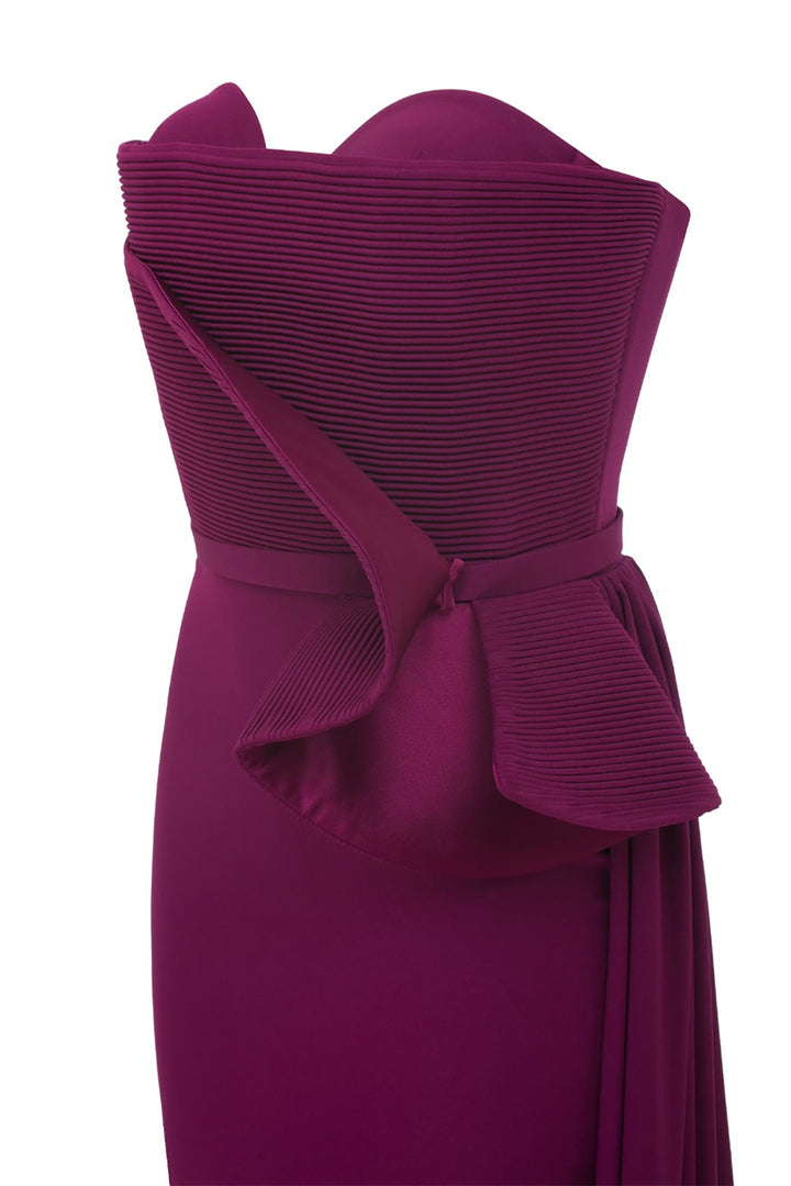 Crepe Strapless Mermaid Dress with Corset