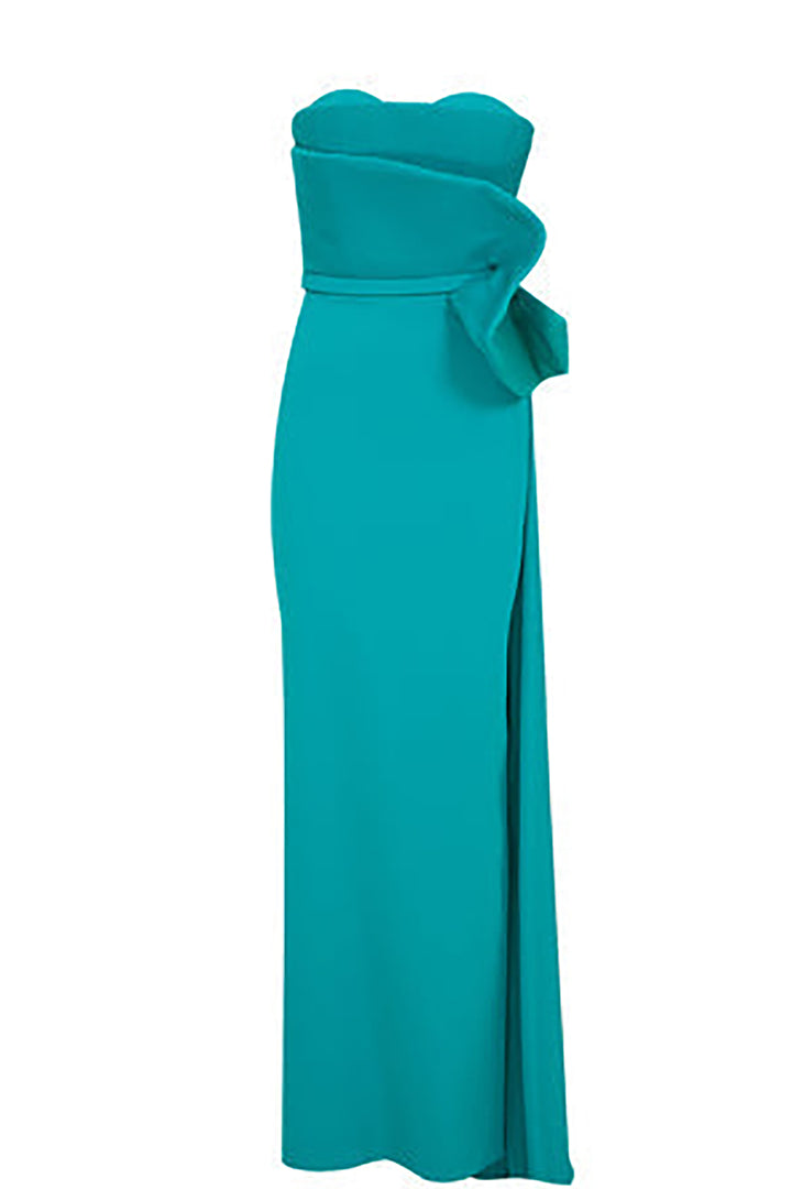 Crepe Strapless Mermaid Dress with Corset