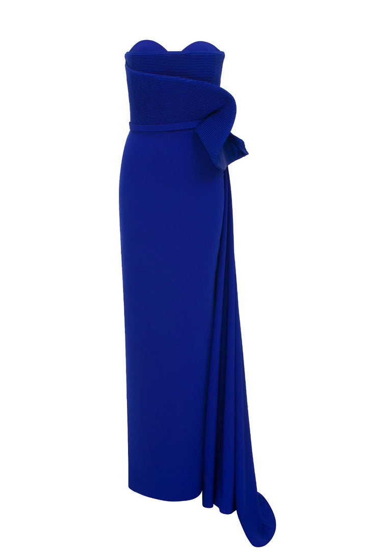 Crepe Strapless Mermaid Dress with Corset