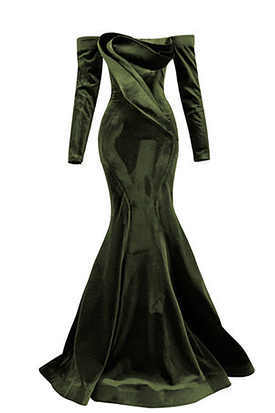 Velvet Draped Dress with Corset-Bust Drapes