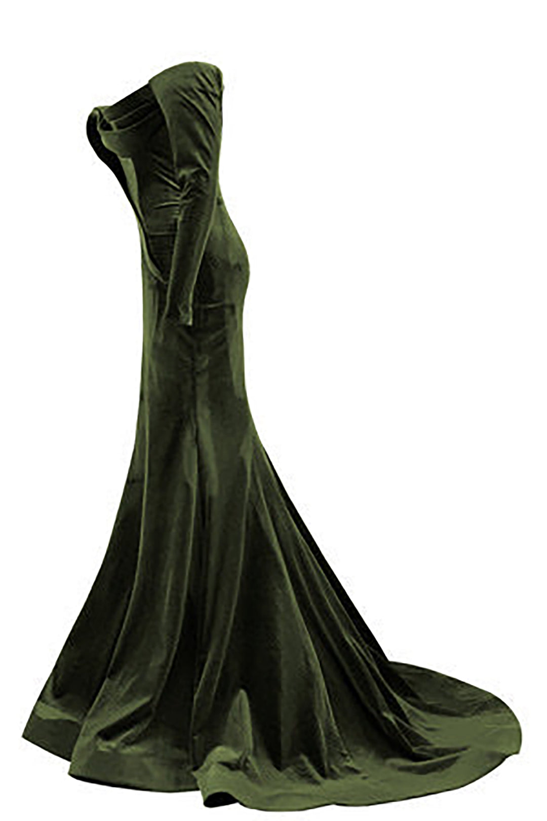 Velvet Draped Dress with Corset-Bust Drapes