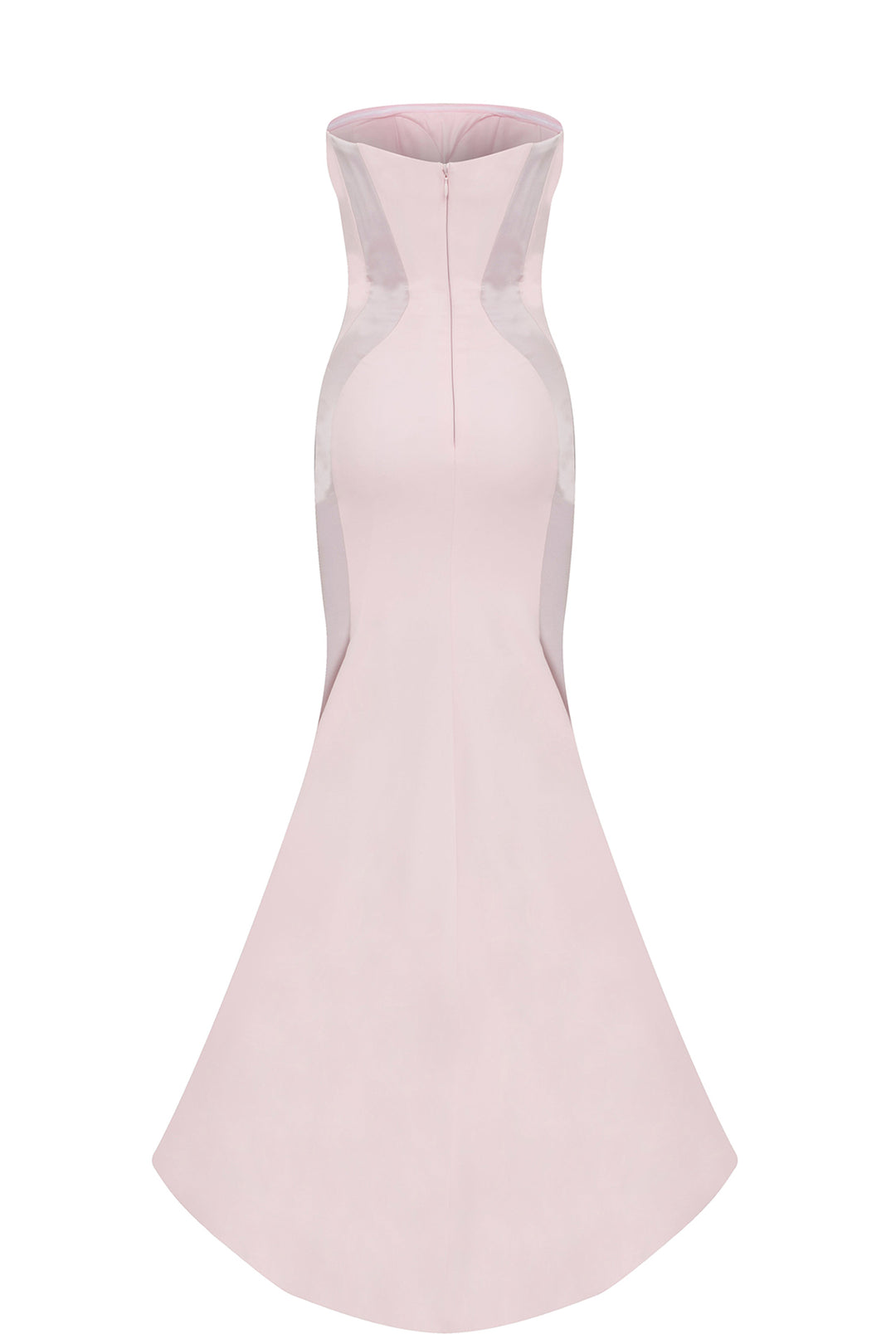 Crepe-Silk Strapless Mermaid Dress with Tail