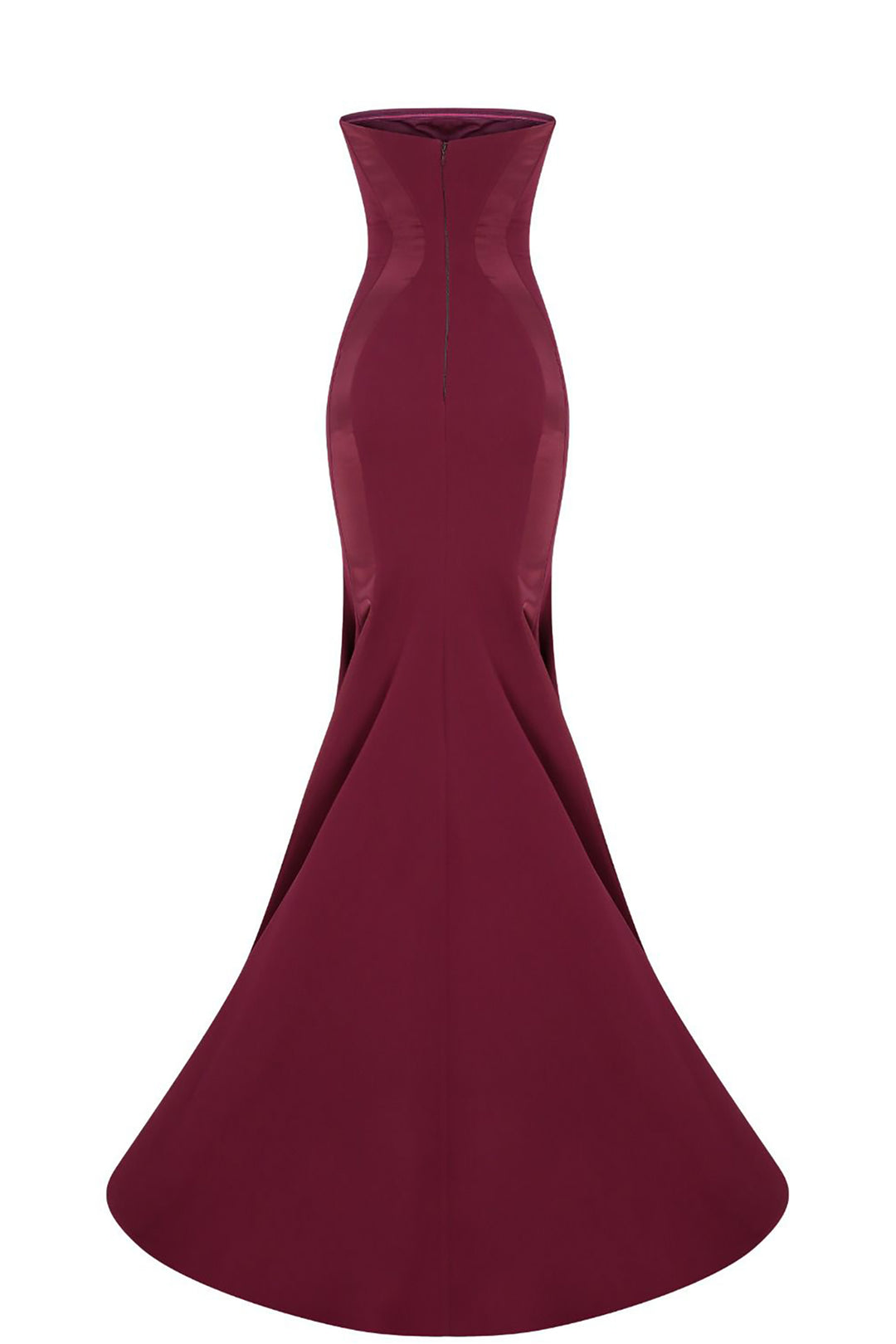 Crepe-Silk Strapless Mermaid Dress with Tail