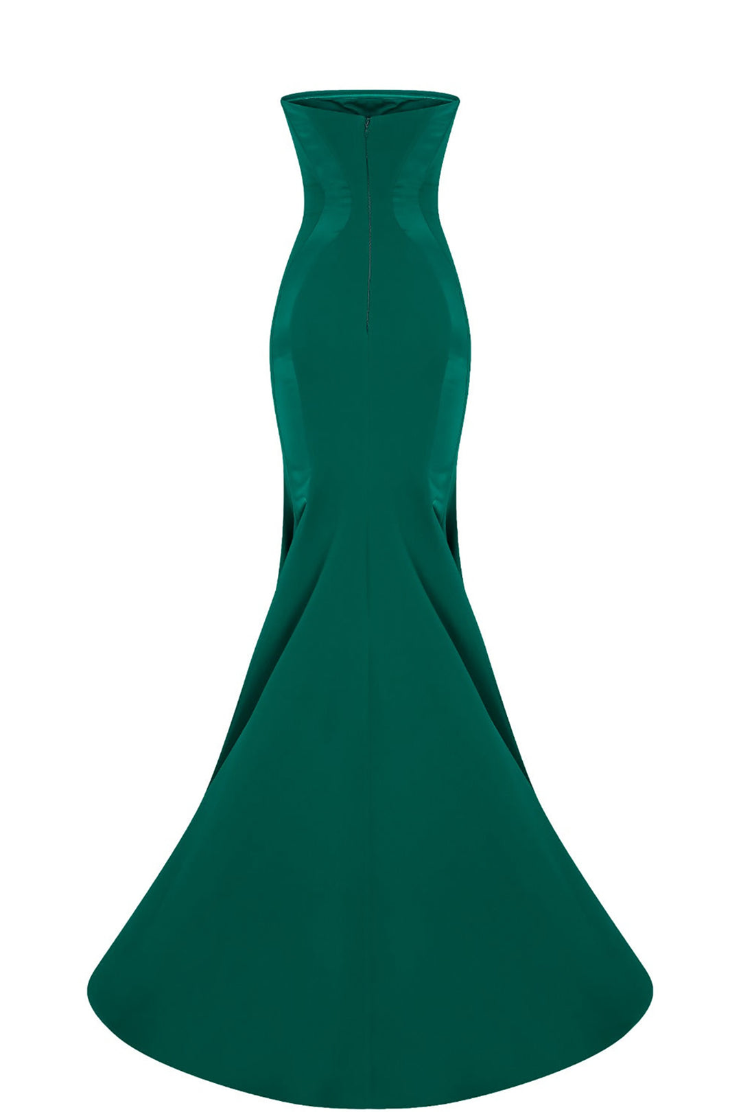Crepe-Silk Strapless Mermaid Dress with Tail