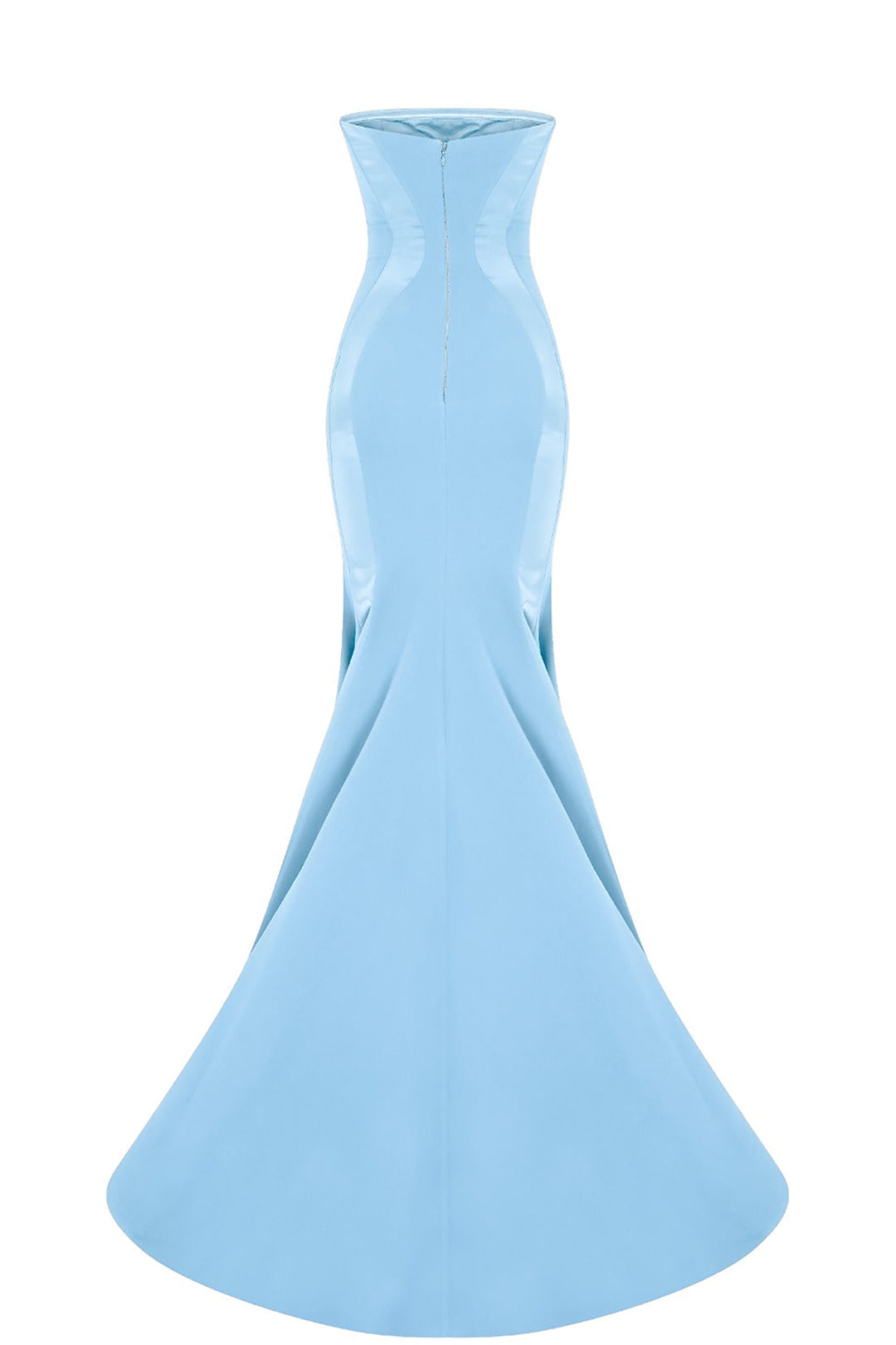 Crepe-Silk Strapless Mermaid Dress with Tail