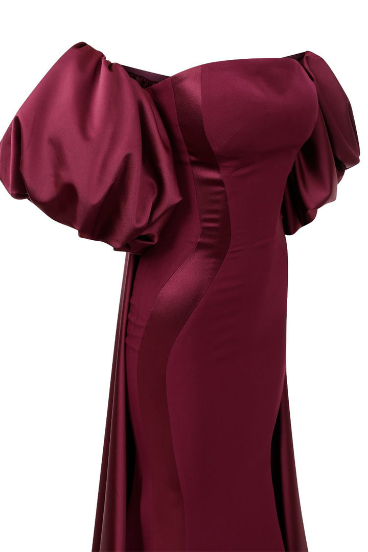 Crepe-Silk Strapless Mermaid Dress with Tail