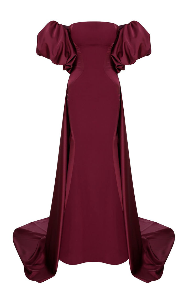 Crepe-Silk Strapless Mermaid Dress with Tail