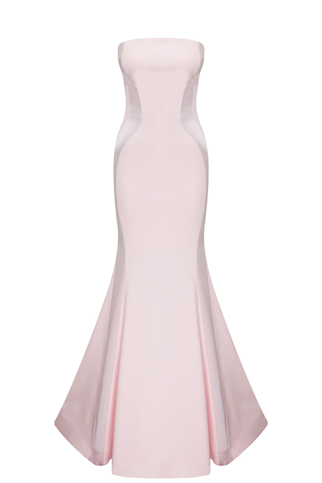 Crepe-Silk Strapless Mermaid Dress with Tail