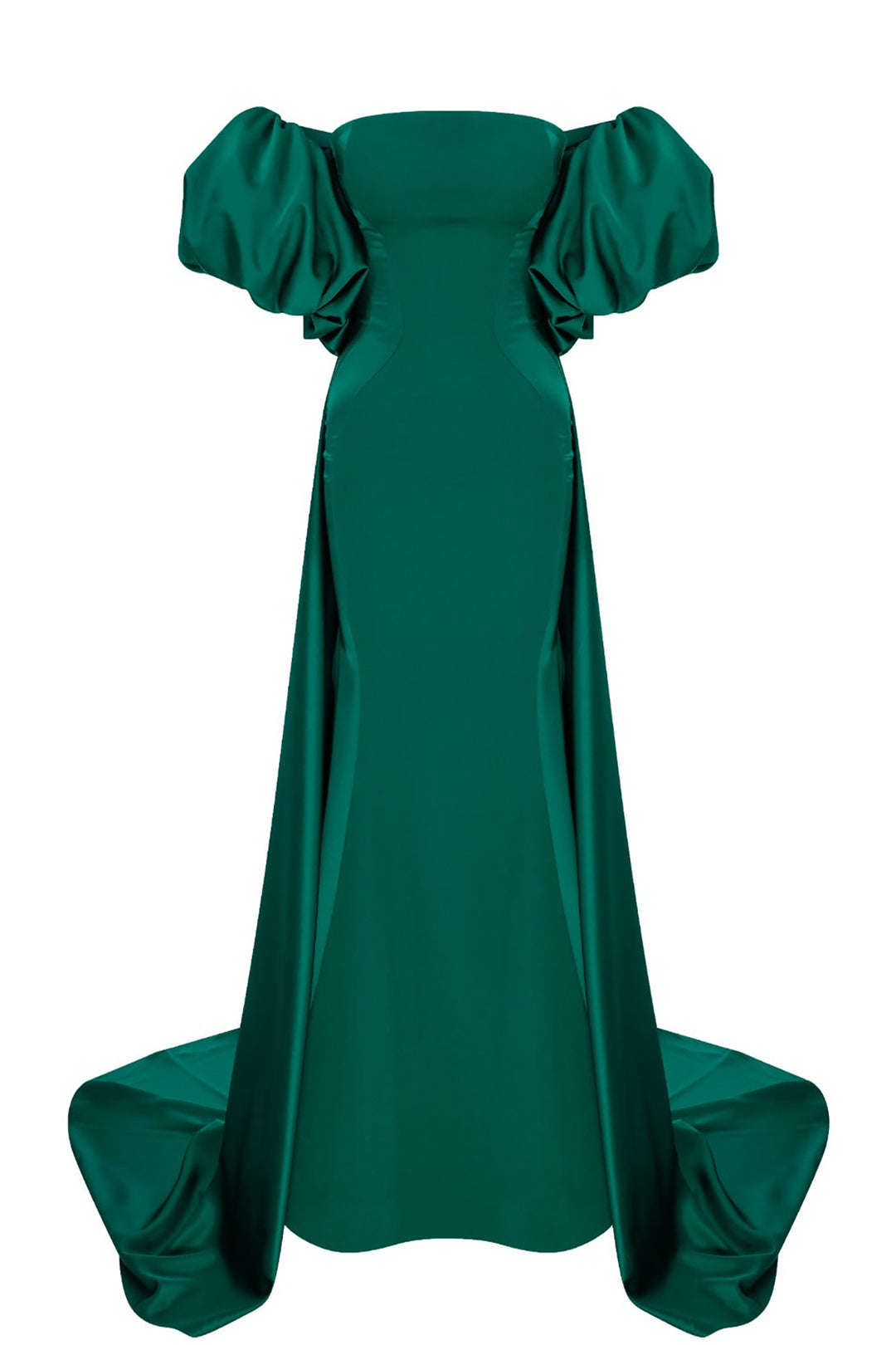 Crepe-Silk Strapless Mermaid Dress with Tail