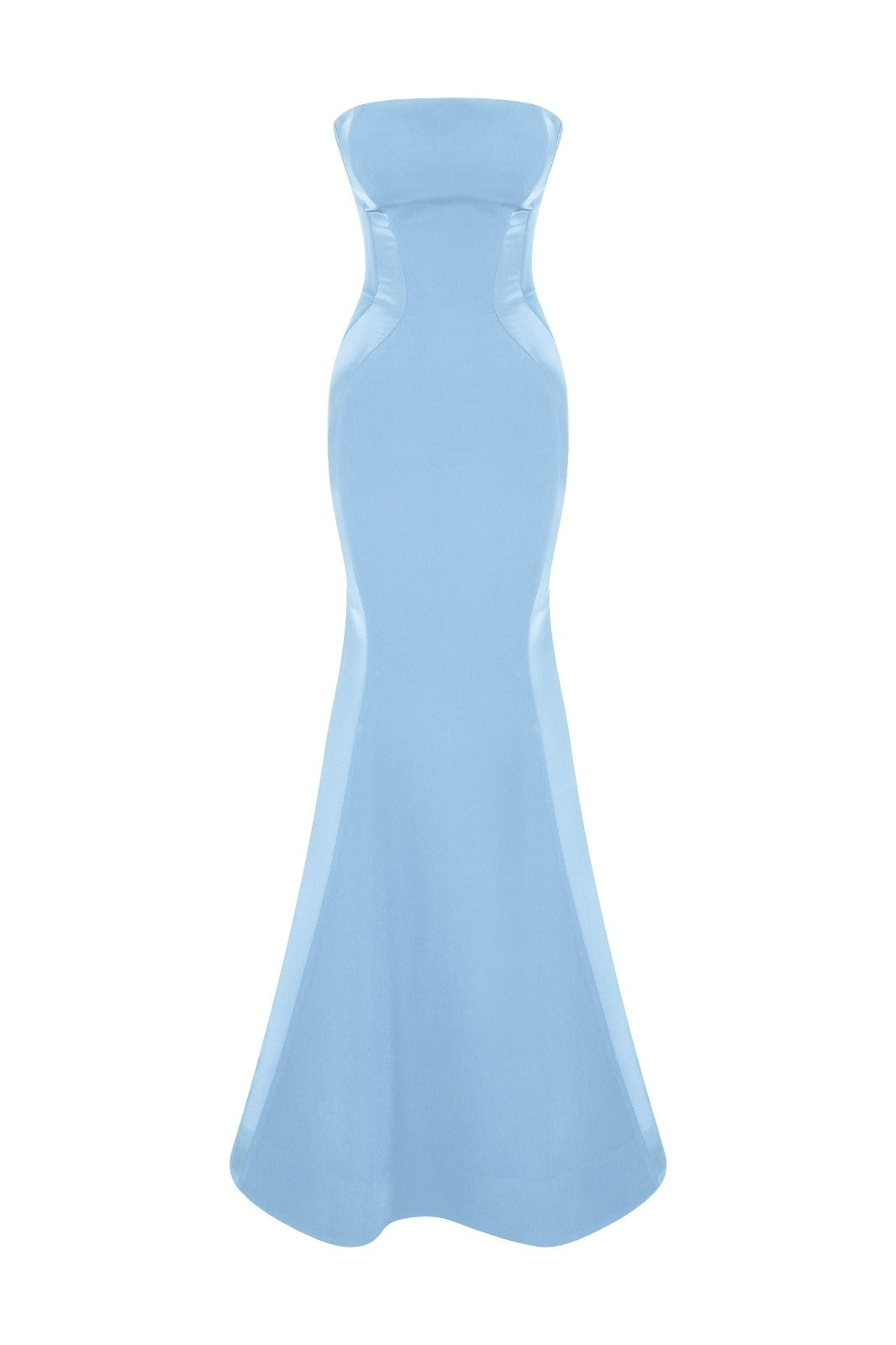 Crepe-Silk Strapless Mermaid Dress with Tail