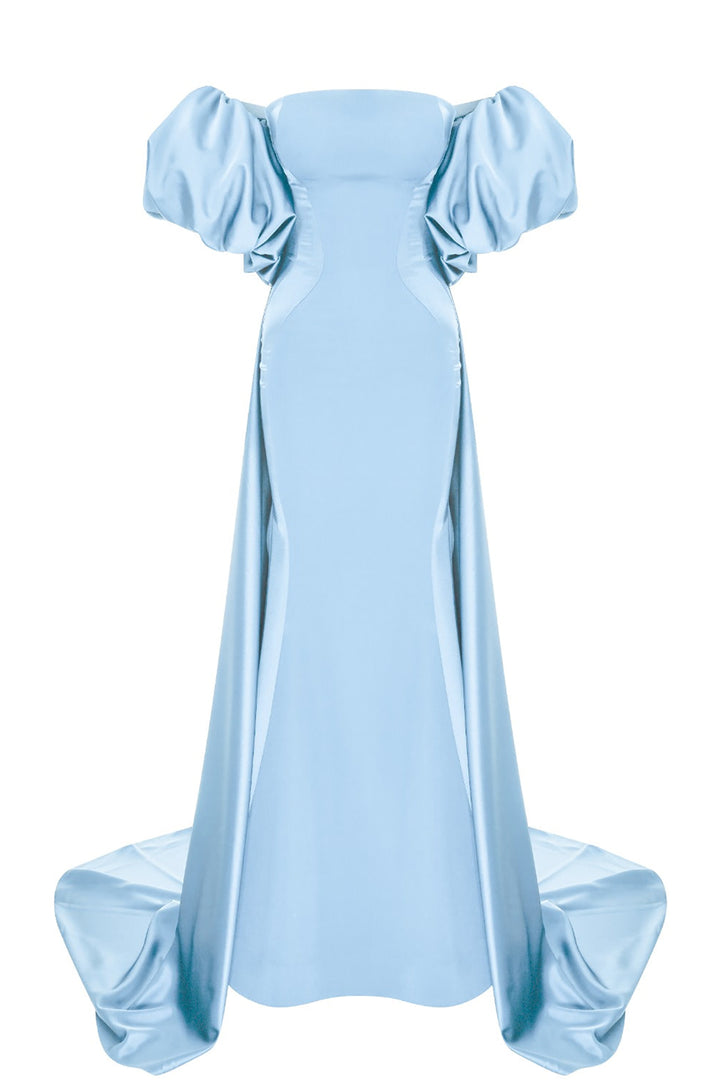 Crepe-Silk Strapless Mermaid Dress with Tail