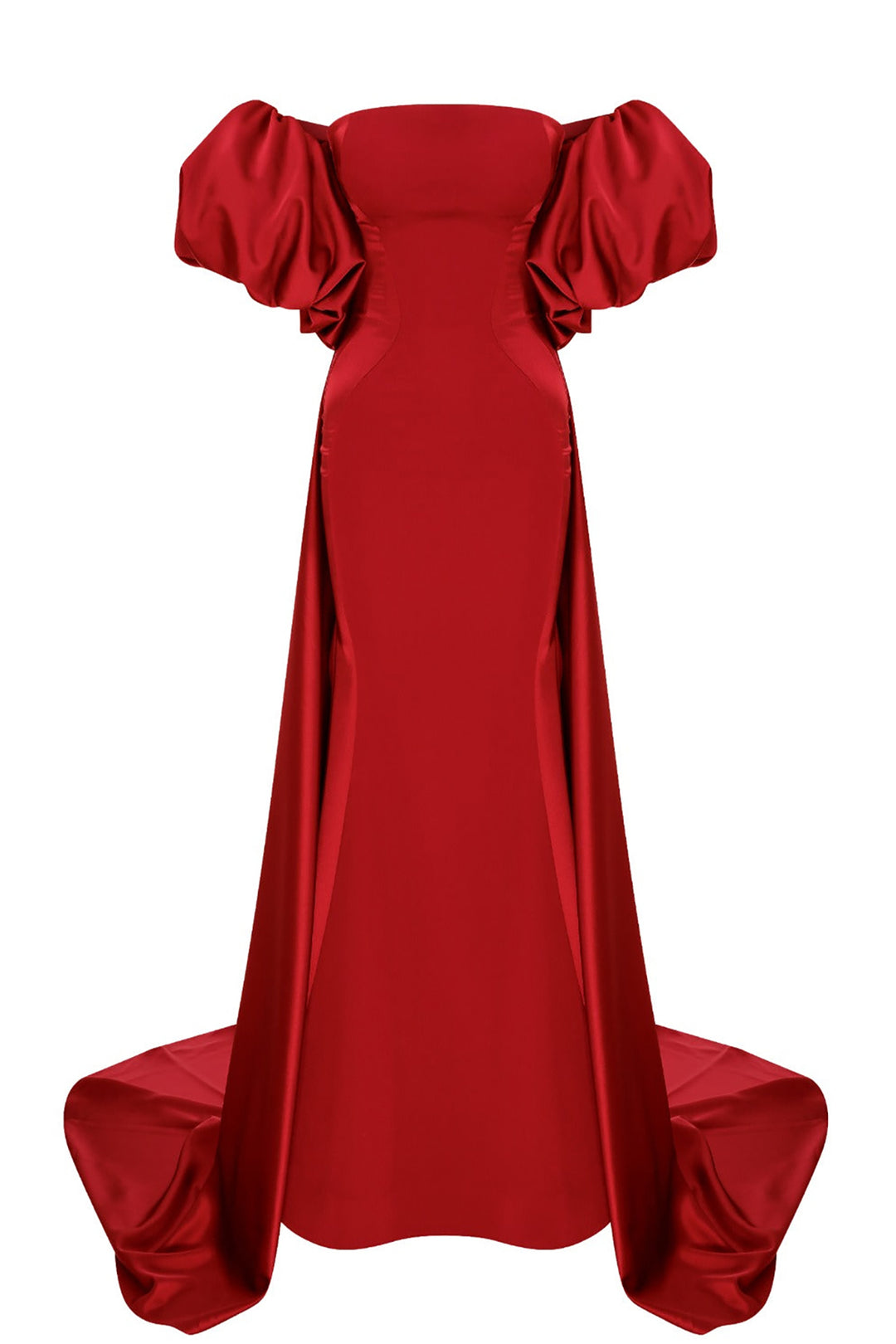 Crepe-Silk Strapless Mermaid Dress with Tail