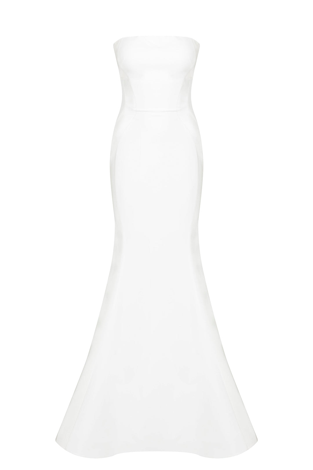 Crepe-Silk Strapless Mermaid Dress with Tail