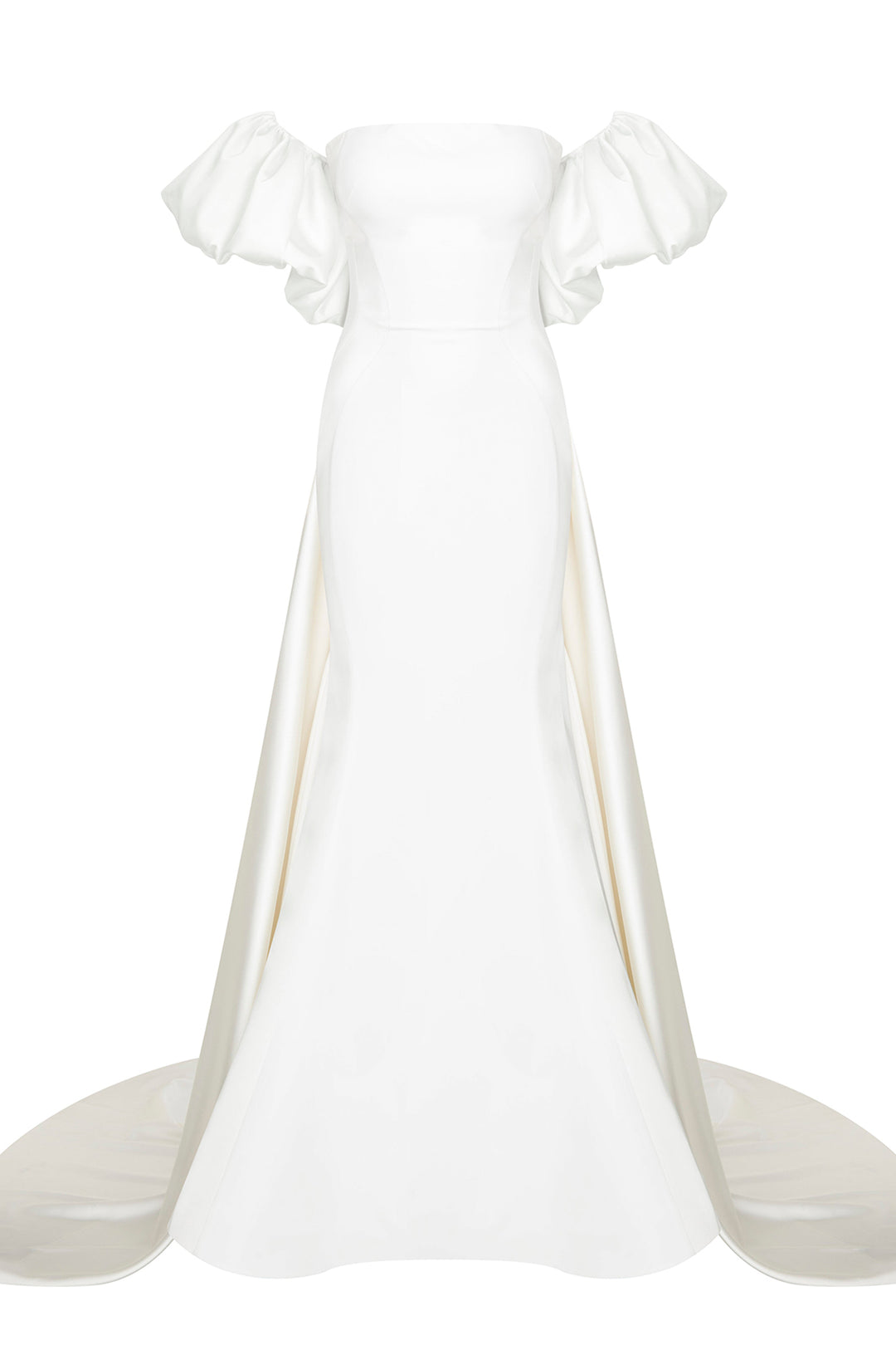 Crepe-Silk Strapless Mermaid Dress with Tail