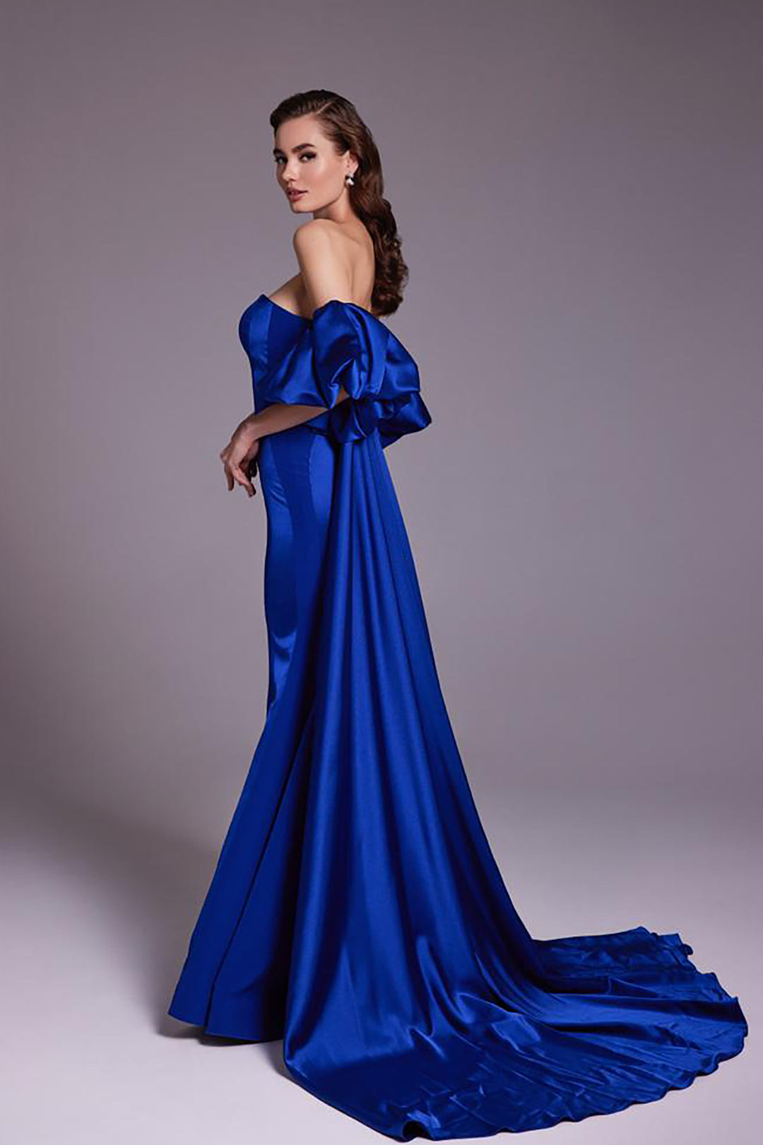 Crepe-Silk Strapless Mermaid Dress with Tail