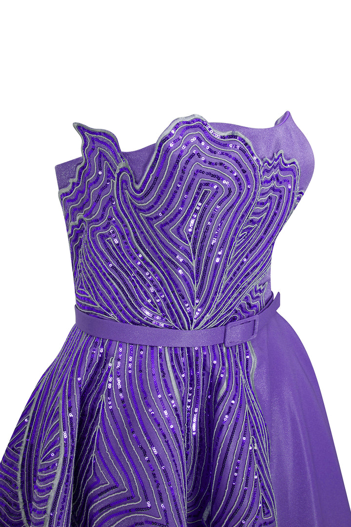 Tall Sequin A-Line Evening Dress