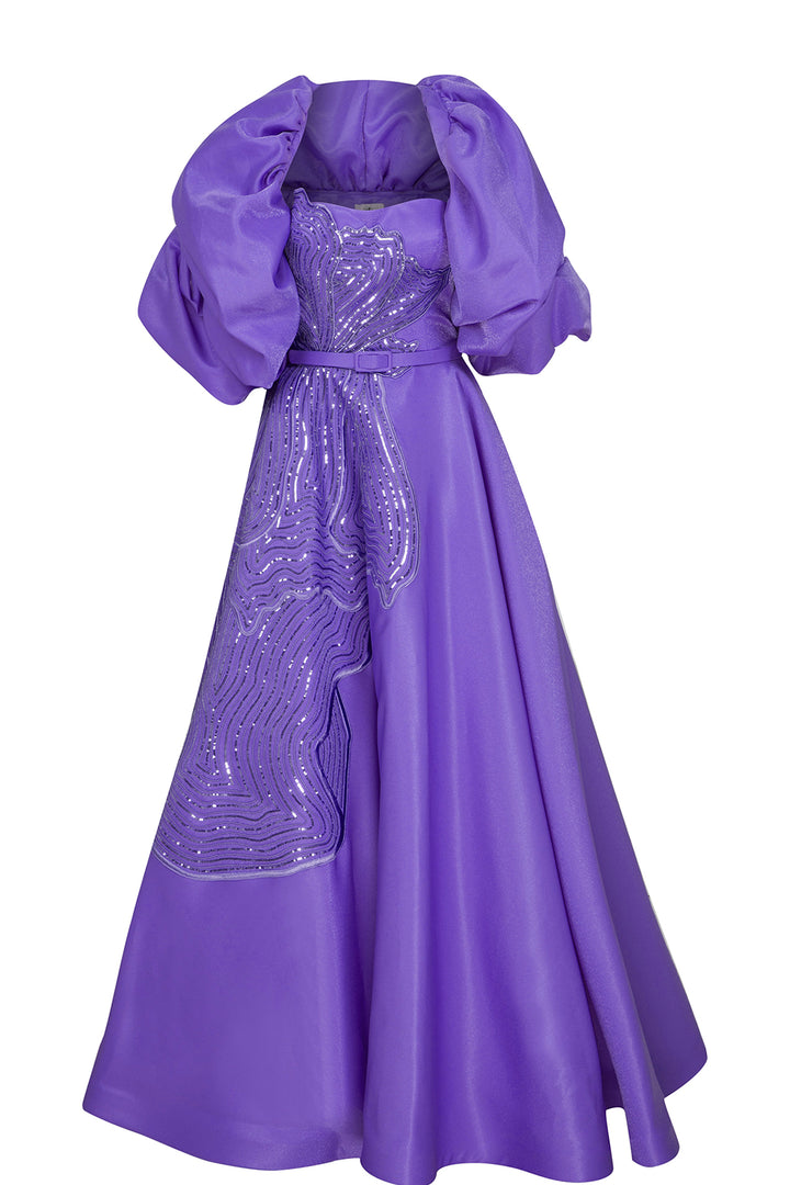 Tall Sequin A-Line Evening Dress