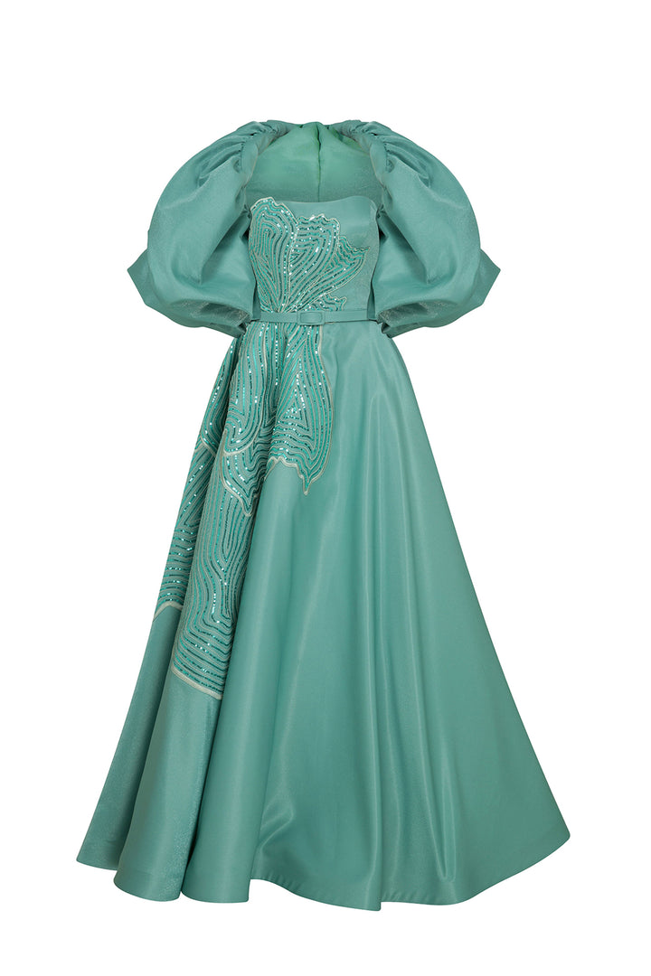 Tall Sequin A-Line Evening Dress