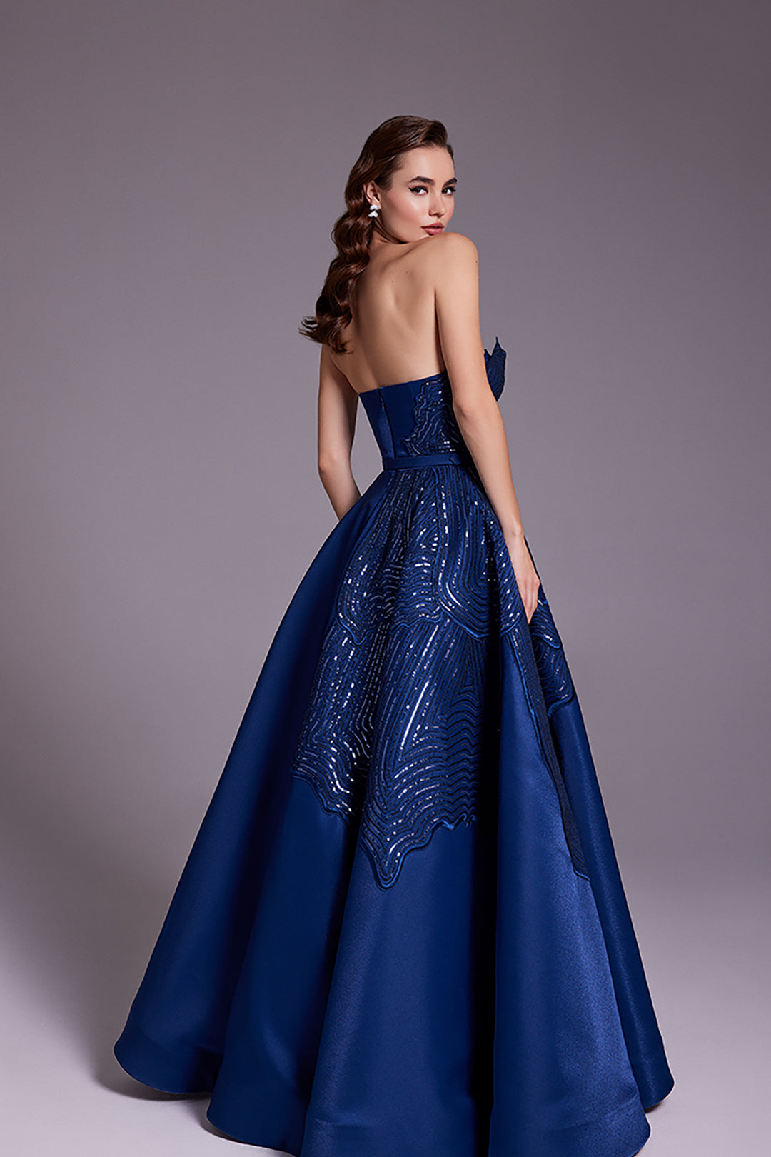 Tall Sequin A-Line Evening Dress