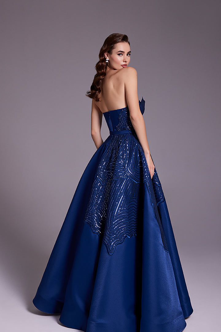 Tall Sequin A-Line Evening Dress