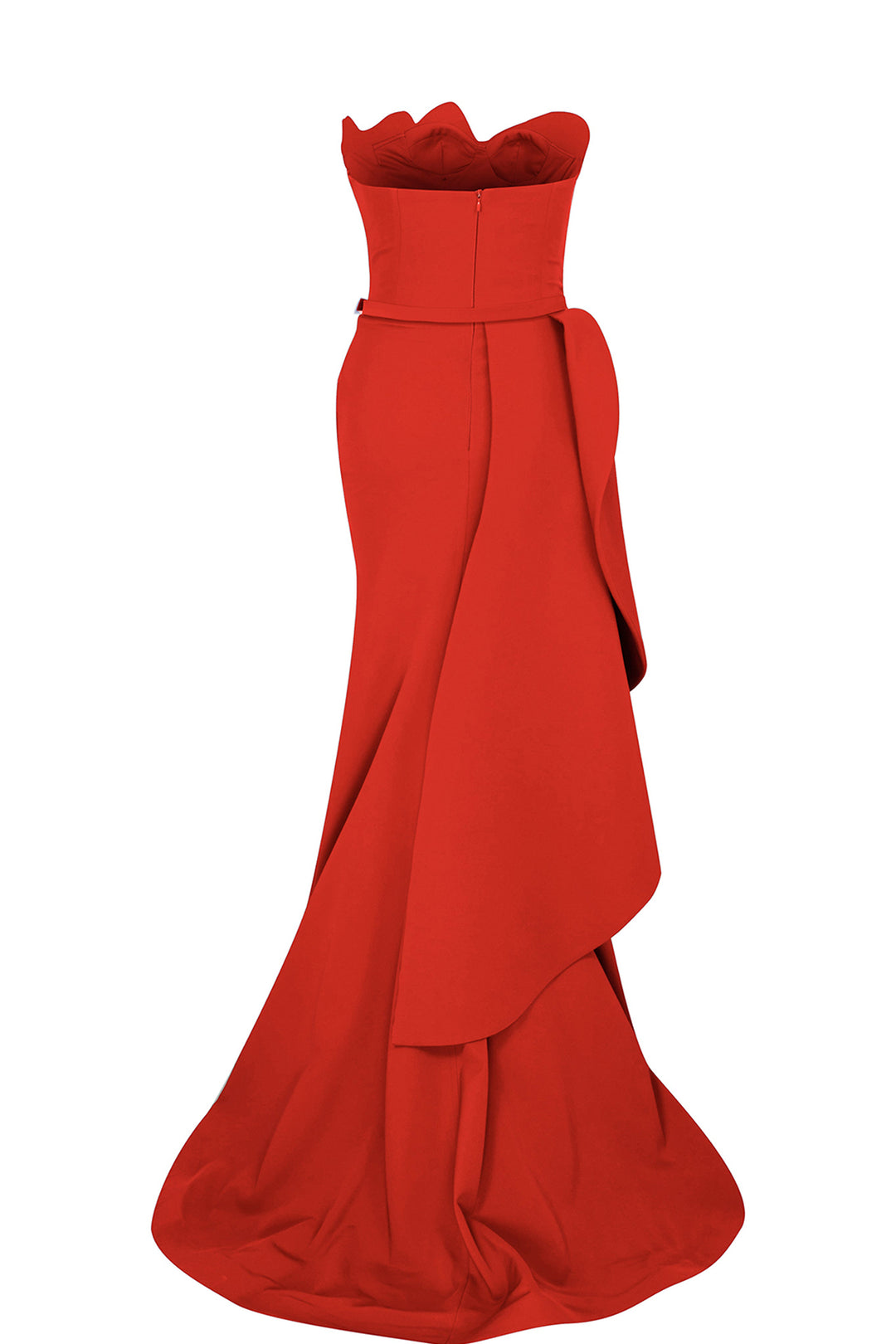 Crepe Dress with Beaded Strapless Top