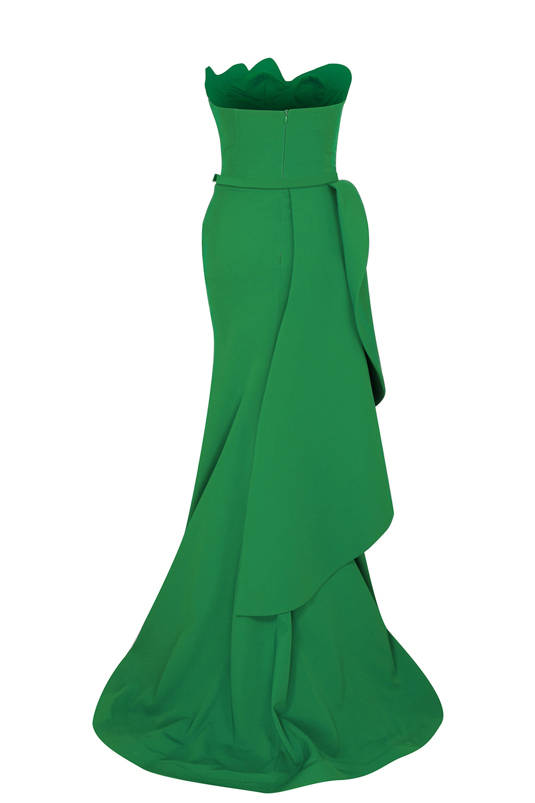 Crepe Dress with Beaded Strapless Top