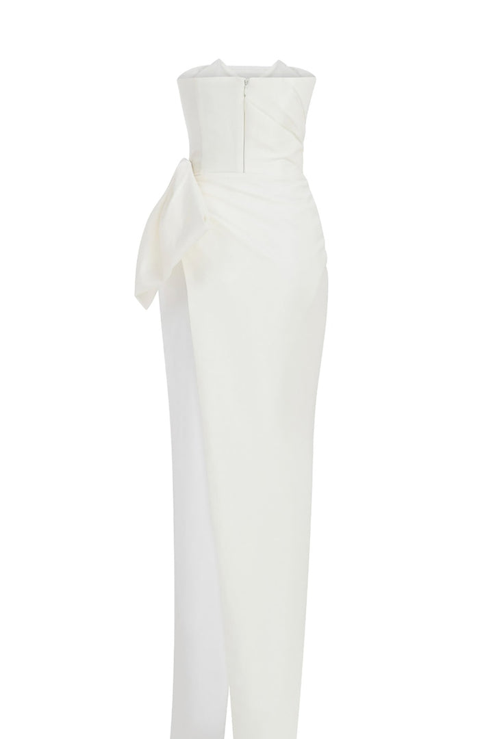 Velvet Tafta Dress with Corset