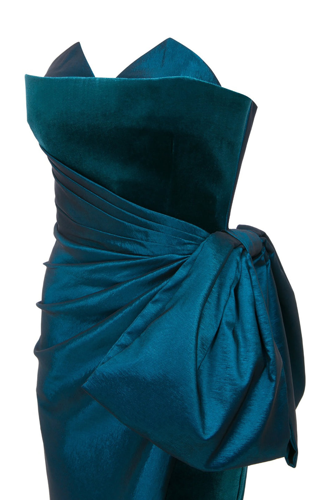 Velvet Tafta Dress with Corset