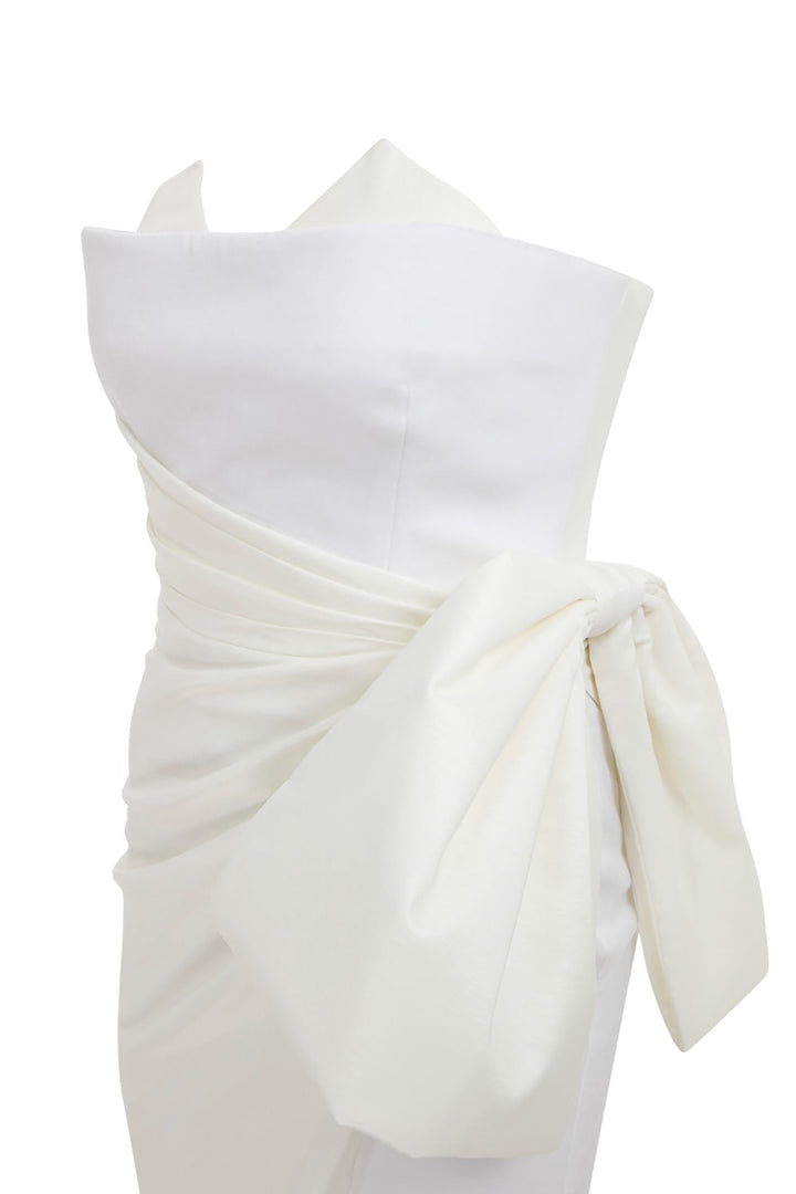 Velvet Tafta Dress with Corset