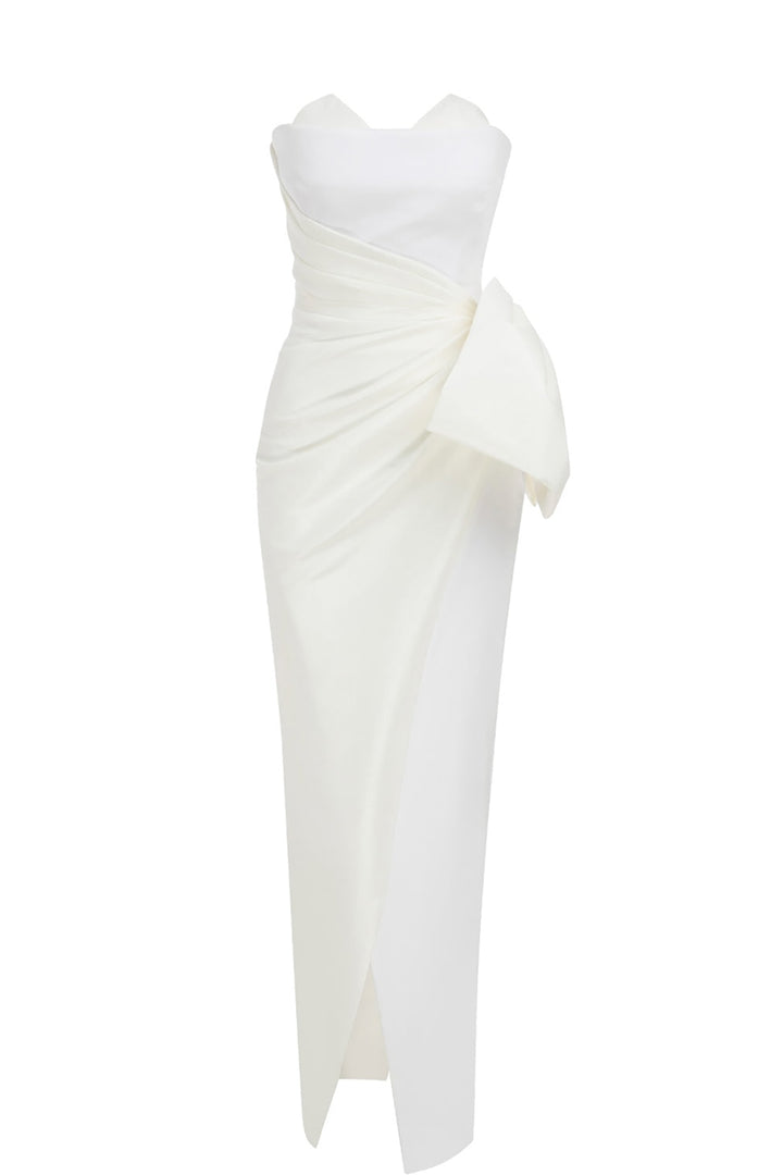 Velvet Tafta Dress with Corset