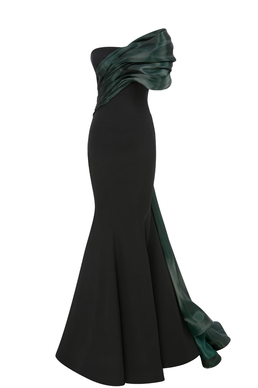 Organza Dress with Mermaid Silhouette