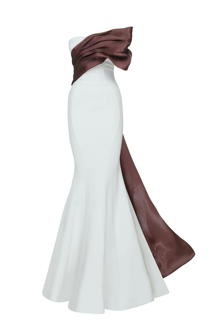 Organza Dress with Mermaid Silhouette