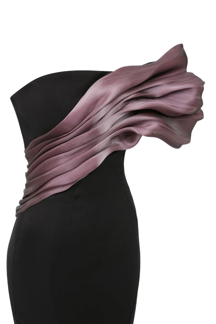 Organza Dress with Mermaid Silhouette