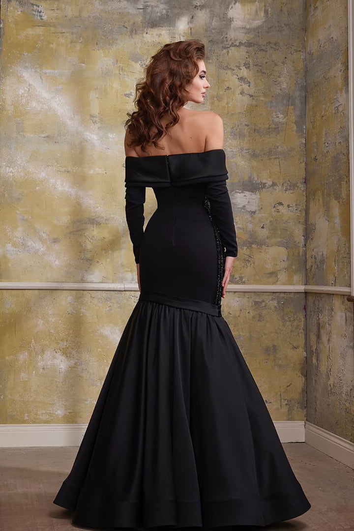 Satin-Crepe Strapless Mermaid Dress