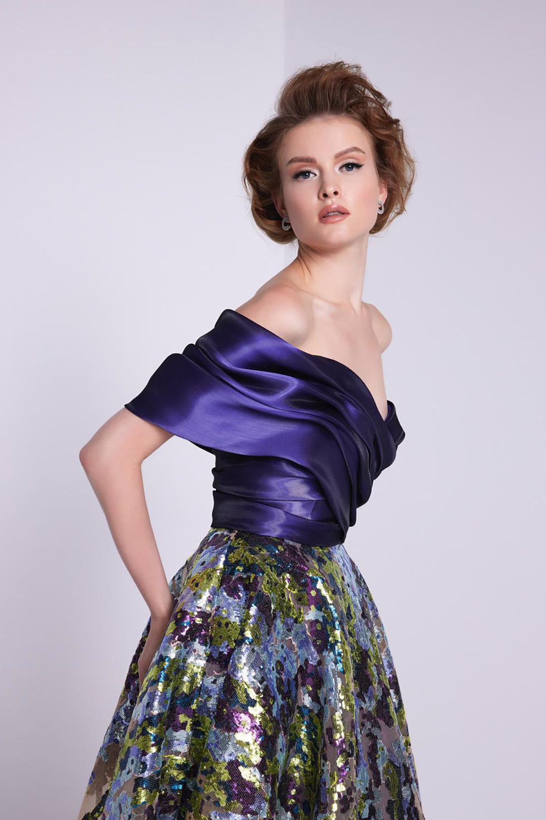 Long Dress with Payet And Embroidery