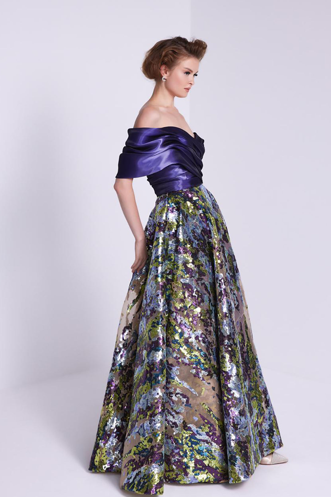 Long Dress with Payet And Embroidery