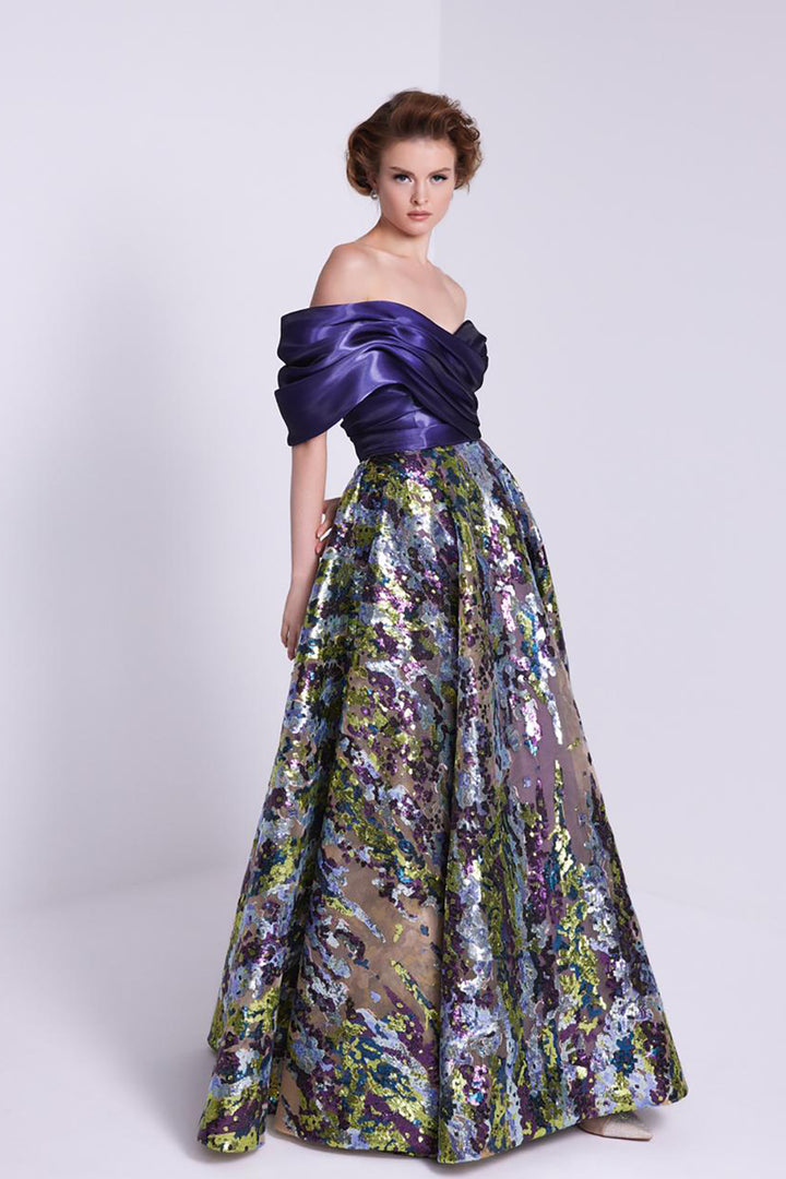 Long Dress with Payet And Embroidery